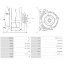 Alternador Ford Cargo 6CA/363cid-DORSET, 6.0L-5