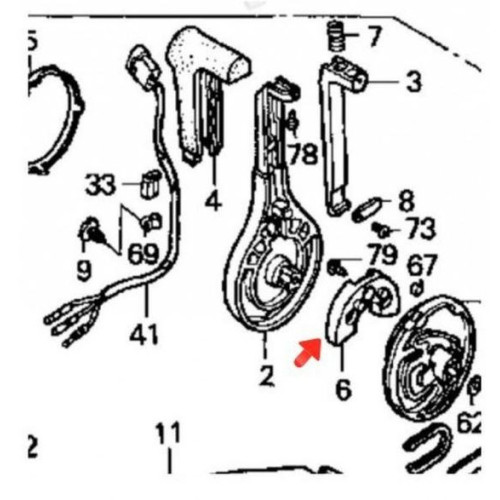 Soporte de palanca de control para caja de control Honda BF8