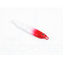 Jig de pesca en el mar 40g rojo y blanco Pospho