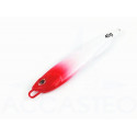 Jig de pesca en el mar 40g rojo y blanco Pospho